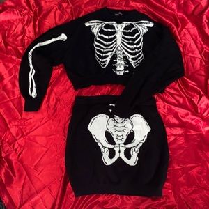Skeleton sweater set Trickz N Treatz (size: M, brand: Dollskill